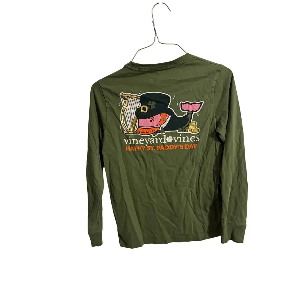Vineyard vines, long sleeve green St. Patrick’s Day shirt